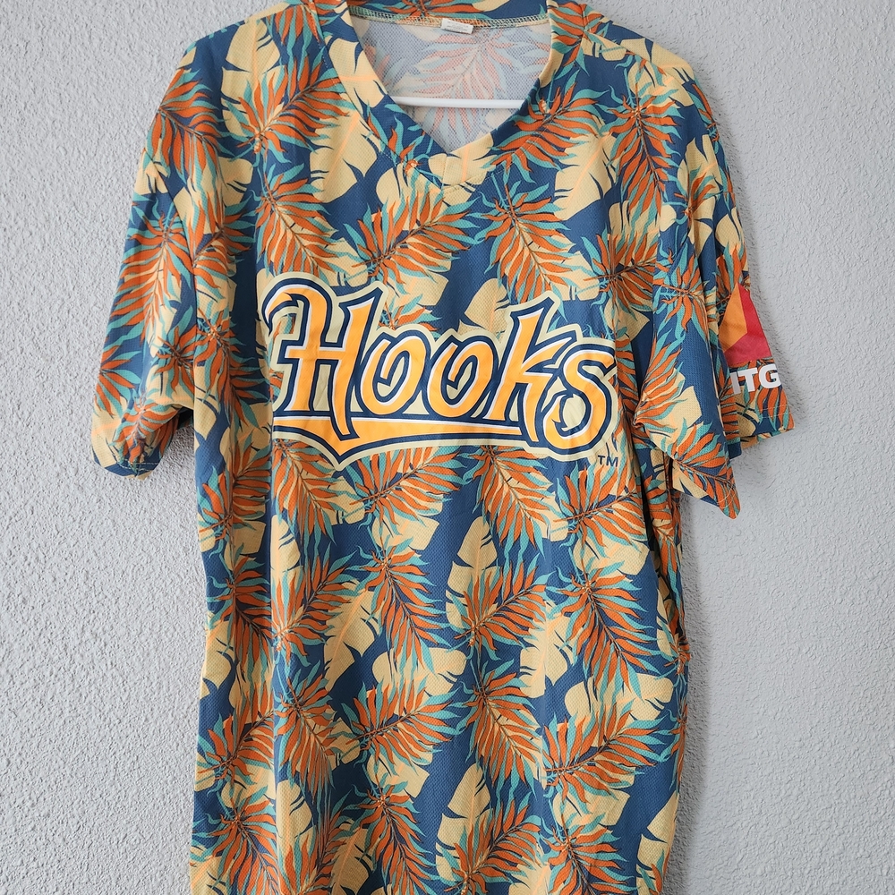 Kids Tropical Print Shirt - Blue and Orange